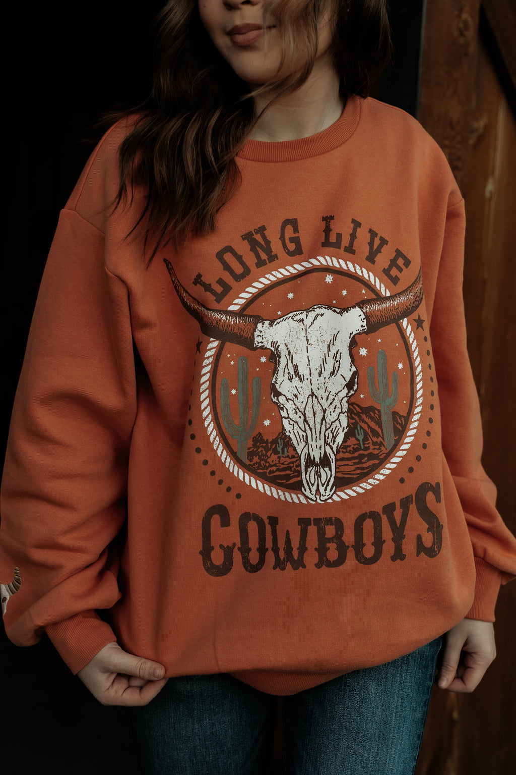 Long Live Cowboys Western Rodeo style sweater  
