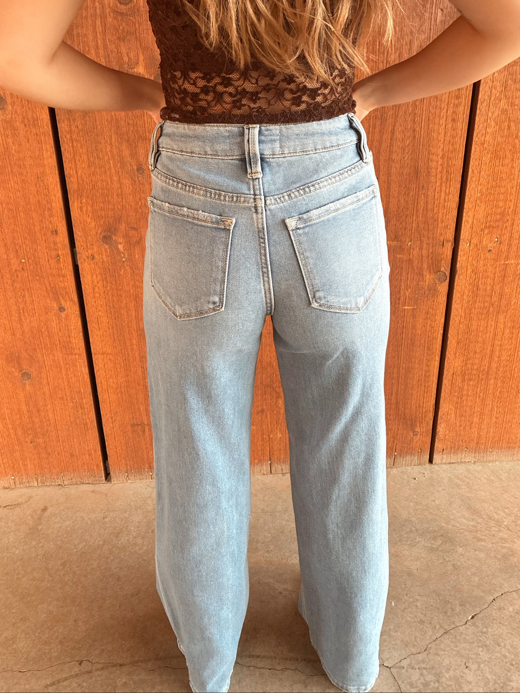 Vervet light wash high-rise wide leg jeans 