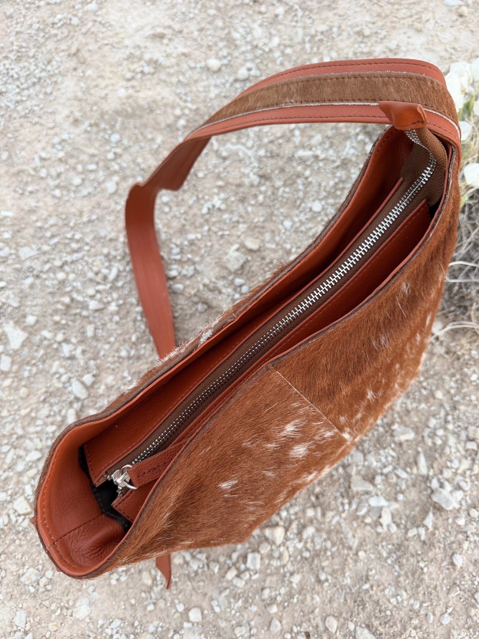 Hair on hide leather cowhide purse western boutique handbag VNTGcowgirl