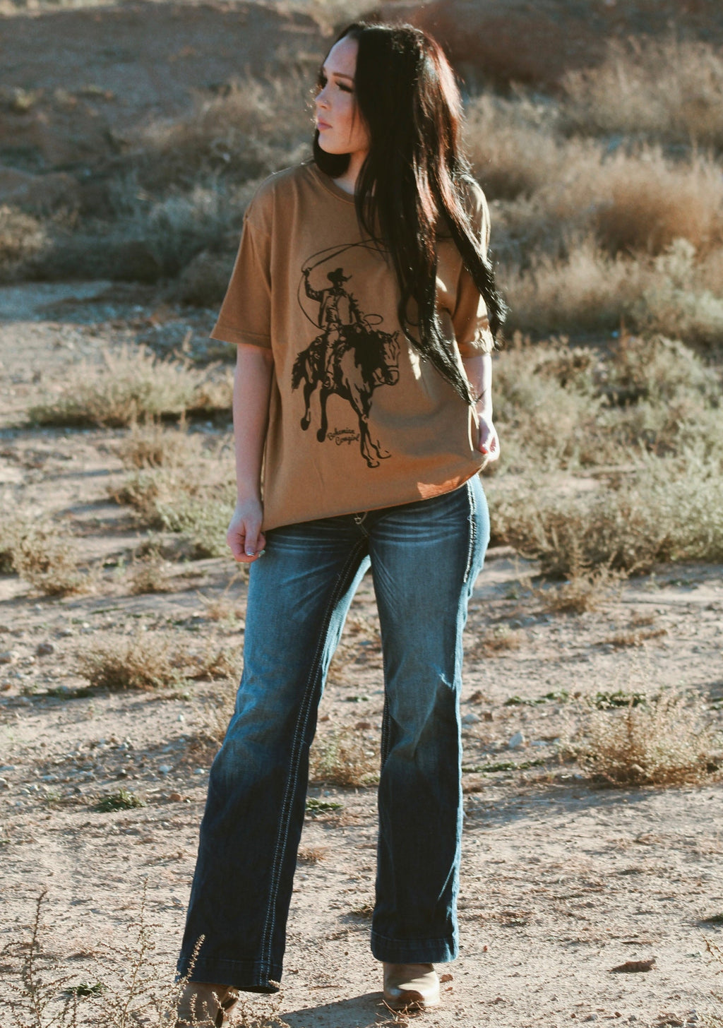 Western Cowgirl T-Shirt Roper Graphic Tee
