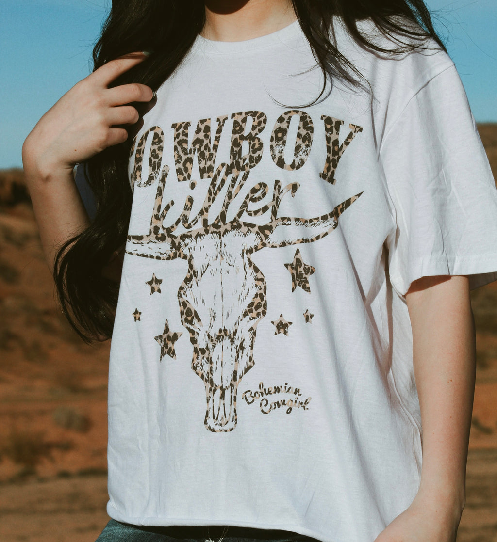 Leopard Cowboy Killer Graphic Tee