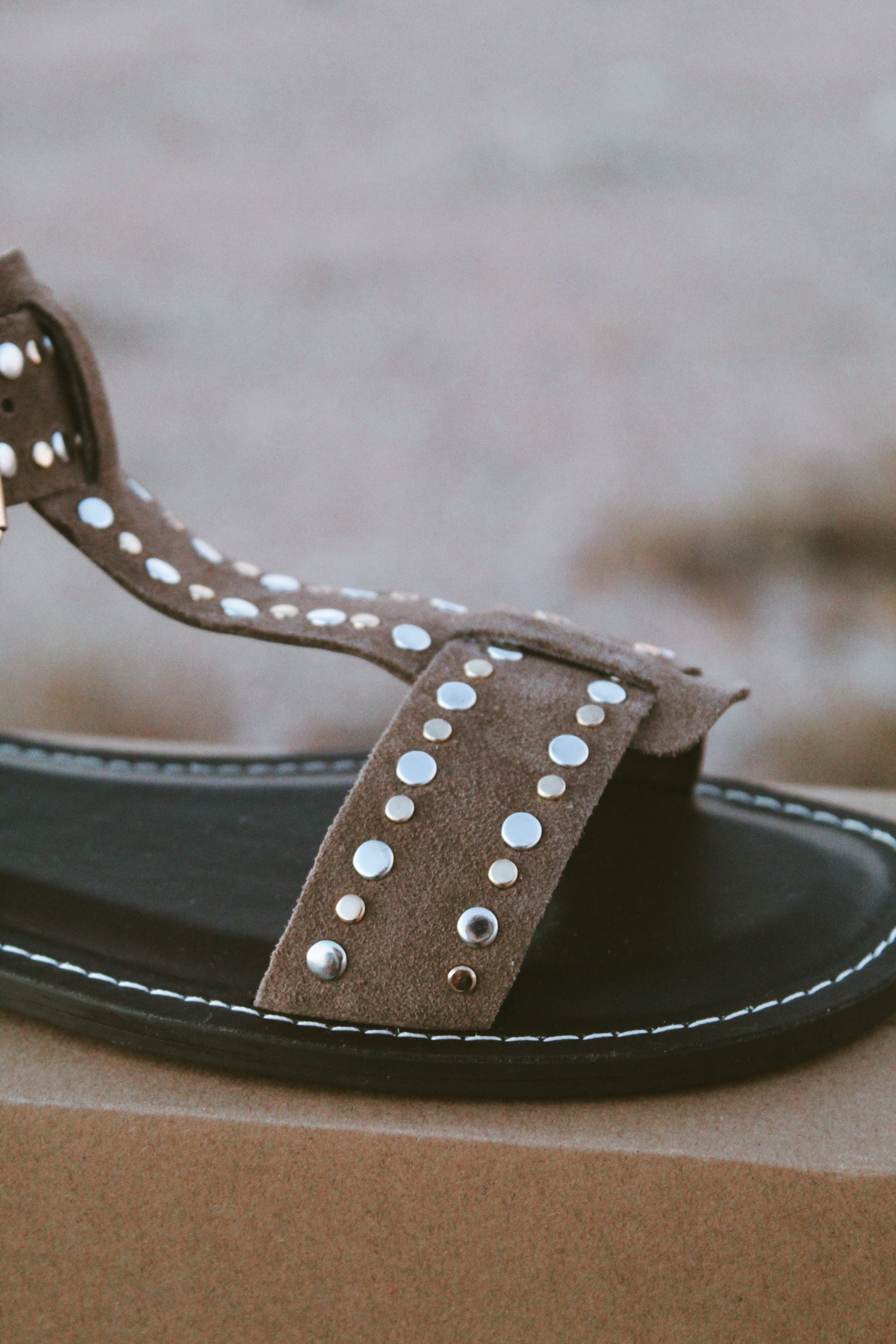 Studded Western Flat Sandals  Steve Madden