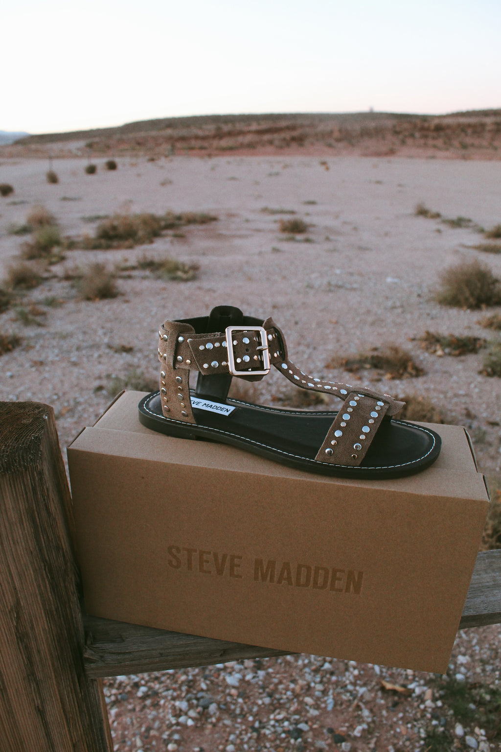 Studded Western Flat Sandals  Steve Madden